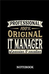 Professional Original IT ManagerNotebook of Passion and Vocation