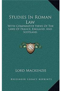 Studies in Roman Law