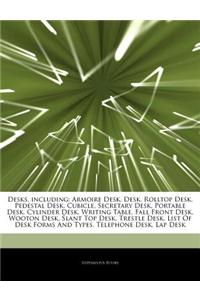 Articles on Desks, Including: Armoire Desk, Desk, Rolltop Desk, Pedestal Desk, Cubicle, Secretary Desk, Portable Desk, Cylinder Desk, Writing Table,