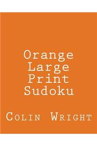 Orange Large Print Sudoku