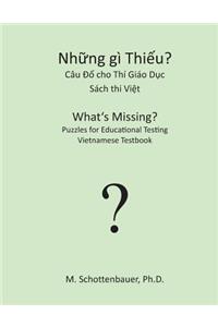 What's Missing? Puzzles for Educational Testing