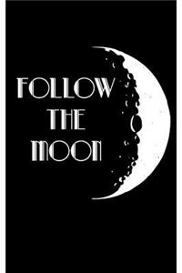 Follow the Moon, Graph Paper Notebook, Diary, Small Journal Series, 64P, 5