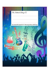 Staff Paper Blank Manuscript Musical Notebook, 12 Staves, 8.5.X 11, Musicians