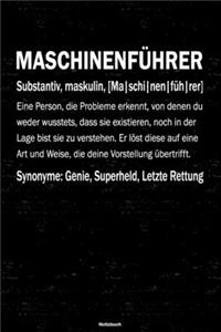 Maschinenführer Notizbuch