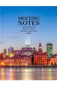 Meeting Minutes: Secretary Notebook - Logbook Notes Journal -Business Meeting Log - Minute Record and Recap