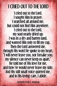 I Cried Out To The Lord