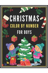Christmas Color By Number For Boys