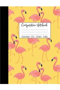 Flamingo Composition Notebook College Ruled