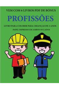 Livro para colorir para crianças de 2 anos (Profissões)