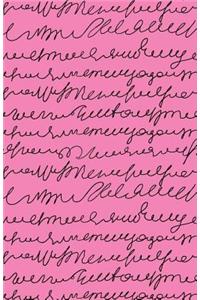 Journal Notebook Scribbly Writing Black and Pink