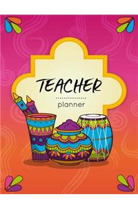 Teacher Planner: Teaching Plan Book, School Holidays, Single Subject Lesson Plan, Subjects and Course of Study, Yearly Planner, Size 8.5 X 11 Inch, 100 Pages