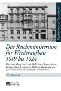 Reichsministerium fuer Wiederaufbau 1919 bis 1924