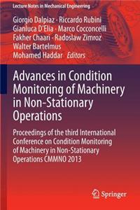 Advances in Condition Monitoring of Machinery in Non-Stationary Operations