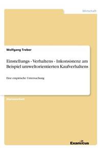 Einstellungs - Verhaltens - Inkonsistenz am Beispiel umweltorientierten Kaufverhaltens