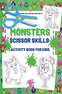 Monsters Scissor Skills Activity Book For Kids