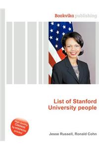 List of Stanford University People