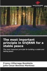 The most important principle in SIVJRNR for a stable peace