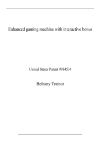 Enhanced gaming machine with interactive bonus