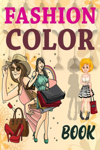 Fashion Color Book: Jumbo Fashion Coloring Book For Girls