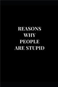 Reasons Why People Are Stupid