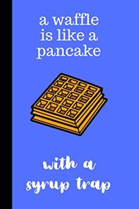 A waffle is like a pancake with a syrup trap