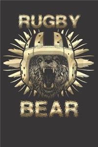 Rugby Bear Notebook Journal