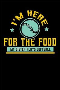 I'm Here For The Food My Sister Plays Softball