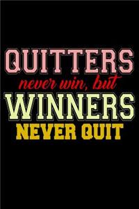 Quitters Never Win But Winners Never Quit