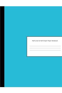 Half Lined & Half Graph Paper Notebook