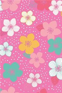 Chic Colorful Floral Design Notebook