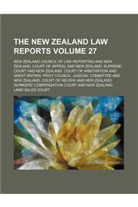 The New Zealand Law Reports Volume 27