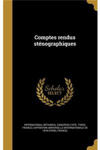 Comptes Rendus Stenographiques
