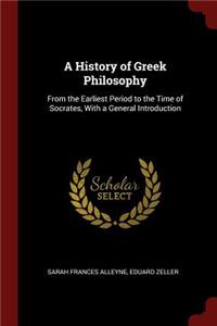 A History of Greek Philosophy