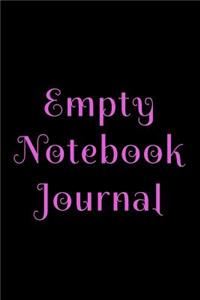 Empty Notebook Journal