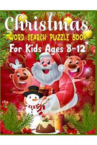 Christmas word search puzzle book for Kids ages 8-12