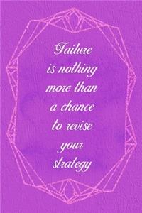 Failure Is Nothing More Than A Chance To Revise Your Strategy