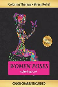 Women Poses Coloring Book