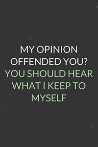 My Opinion Offended You You Should Hear What I Keep To Myself