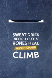 Sweat Dries Blood Clots Bones Heal Suck It Up And Climb