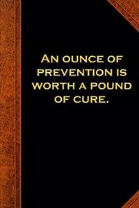 2020 Weekly Planner Ben Franklin Quote Ounce Prevention Vintage Style 134 Pages