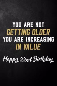 You Are Not Getting Older You Are Increasing In Value Happy 22nd Birthday