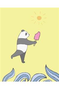 Panda Eating Ice Cream Journal