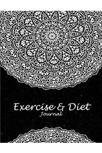 Exercise & Diet Journal: Beauty Black Art, 2019 Weekly Meal and Workout Planner and Grocery List 8.5 X 11 Weekly Meal Plans for Weight Loss & Diet Plan