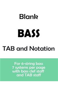 Blank Bass TAB and Notation