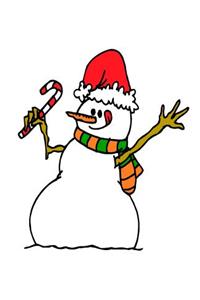 Winter Snowman Christmas Candy Cane School Comp Book 130 Pages