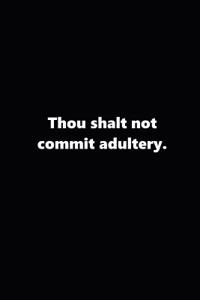 Religious Journal 6th Commandment Traditional Black White