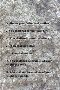 Religious Journal Last Seven Commandment Modern Stone