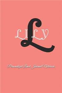 Lily Personalized Lined Journal Notebook