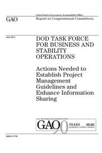 DOD Task Force for Business and Stability Operations