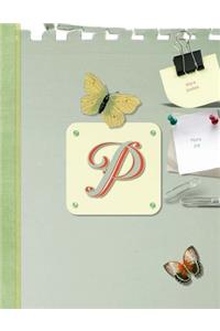 Monogrammed P Dot Grid Bullet Journal